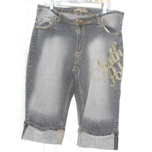 Vintage South Pole shorts Women's 18 "jorts"‎ Cropped stone-washed stretch